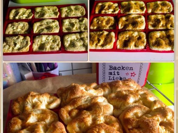 Schuedi nach Großmutters Rezept in der 9 er Silikonform von Tchibo