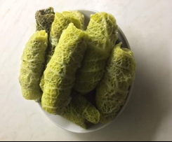 Wirsingroulade mit Seelachs Kartoffeln und Soße