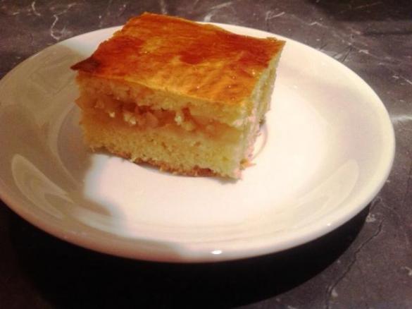 Apfelkuchen auf dem Blech