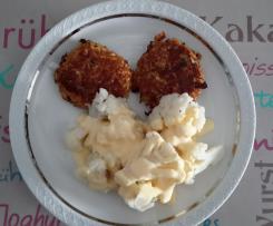 Blumenkohl Taler mit Haferflocken