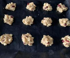 Weiße Schokolade - Cranberry - Haferflocken - Cookies