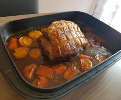 Schweinebraten in Bierdampf mit Kruste