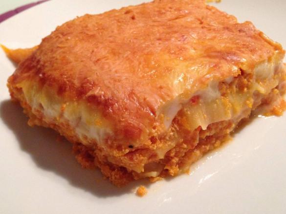 Variation von Lasagne al forno mit Kürbis 