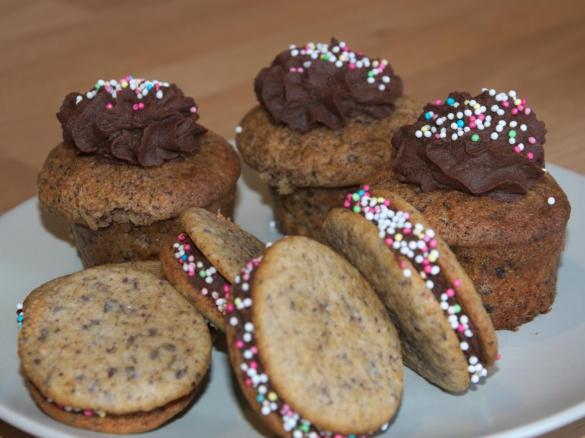 Mini-Whoopies/Cupcakes mit Schoko-Chili-Creme