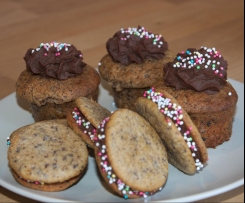 Mini-Whoopies/Cupcakes mit Schoko-Chili-Creme