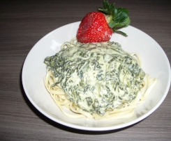 Knoblauch-Spinat-Spaghetti