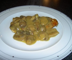 Hähnchenschnitzel mit Champignon-Hollandaise