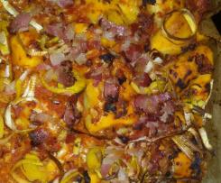 Tomaten-Mozzarella-Faltenbrot mit Speck und Lauch Alternative zu  faltigem Kräuterbrot