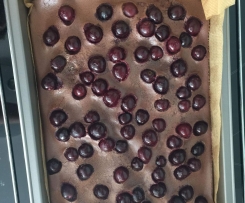 Schoko-Kirsch-Pfannkuchen vom Blech