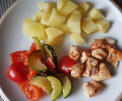 Zitronen-Knoblauch-Hähnchen mit Kartoffeln