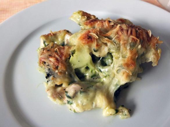 Brokkoli-Bärlauch-Gratin - mit oder ohne Hühnchen