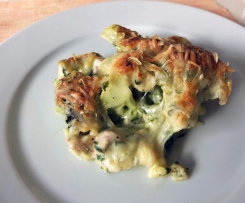 Brokkoli-Bärlauch-Gratin - mit oder ohne Hühnchen