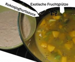 Exotische Fruchtgrütze