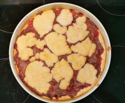 Himbeerkuchen mit Schokupudding