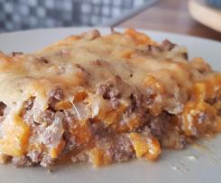 Süßkartoffelauflauf mit Hackfleisch