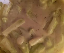 Seeteufel-Saltimbocca mit Wasabi-Kohlrabi