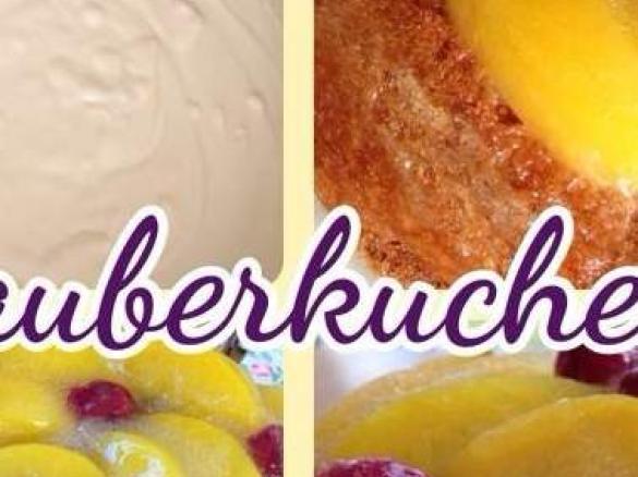 Zauberkuchen mit und ohne Obst Variation von Käsedrehkuchen
