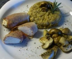 Hähnchentraum an Steinpilzrisotto