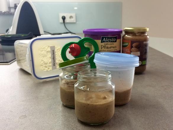 Apfel-Pflaume-Hirse-Brei (GOB) auf Vorrat, verdauungsfördernd