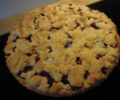 Oma's Kirschstreusel-Kuchen / Obststreusel-Kuchen / Obstboden einfach und lecker