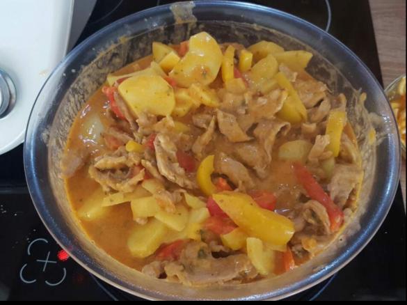 Gyros Geschnetzeltes mit Kartoffeln 