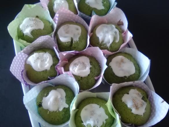 Froschkönig-Muffins mit Spinat