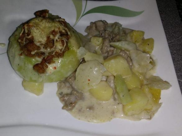 Gefüllte Kohlrabi mit Hackfleisch