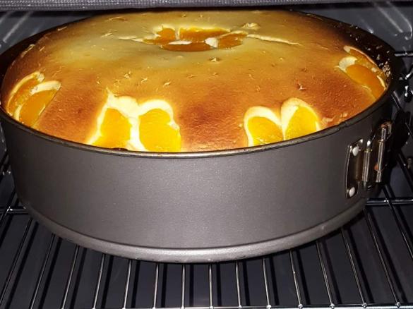 Käsekuchen ohne Boden mit Mandarinen