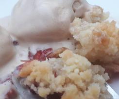 Rhabarber Himbeer Crumble