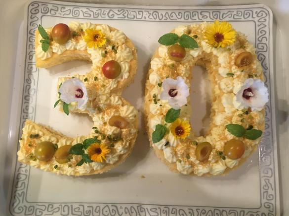 Zahlentorte zum Geburtstag