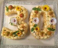 Zahlentorte zum Geburtstag