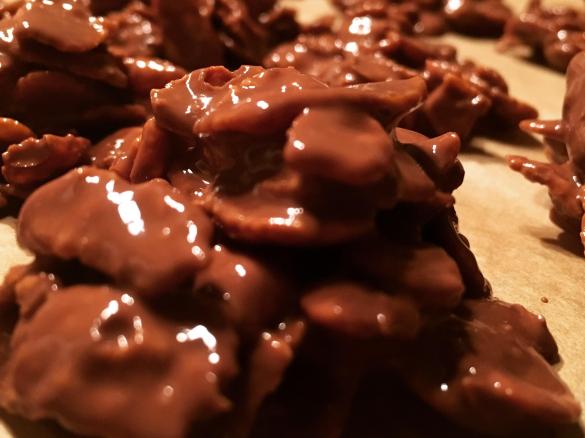 Ex(Weihnachts)-Mann - Schokocrossies aus Schokoresten mit Fleur de Sel