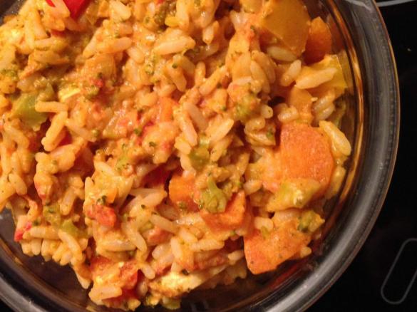 Variation von Hähnchencurry