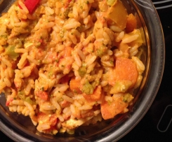 Variation von Hähnchencurry