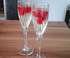 Perlgelee mit Himbeeren