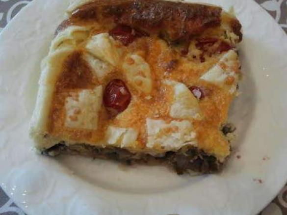 Champignon-Blätterteig-Quiche