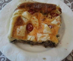 Champignon-Blätterteig-Quiche