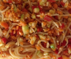 Sommerlicher Nudelsalat mit Mie-Nudeln