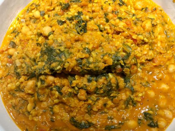 Kichererbsen-Spinat-Curry (vegan)