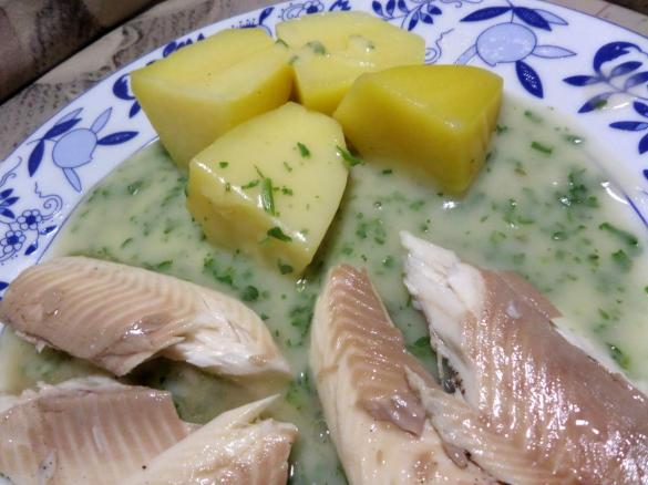 Forelle in Petersiliensoße