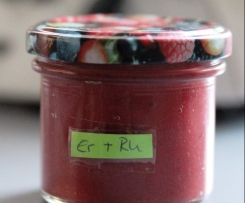 Rhabarber Erdbeer Banane Hirse Brei 