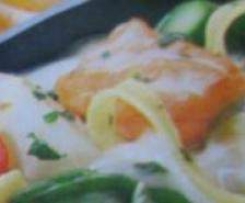 Variation von Spargel-Lachs-Pasta