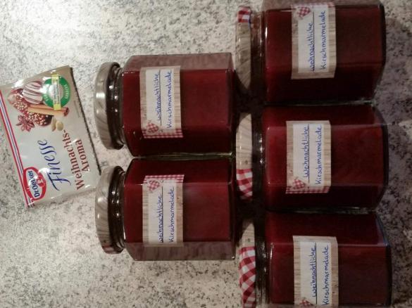 weihnachtliche Kirsch Lebkuchen Marmelade