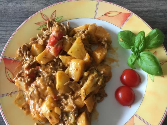 Hack-Kartoffelpfanne