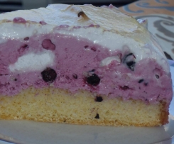 Geeiste schwarze Johannisbeer-Torte (Baked Alaska)