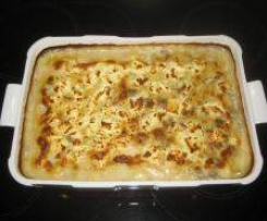 Variation von Kartoffel-Hackauflauf mit Feta