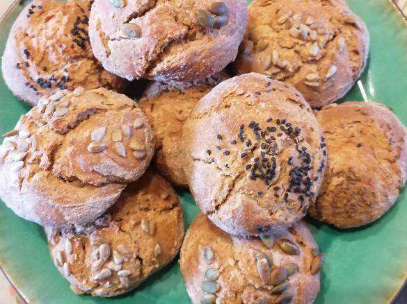 Dinkel Buchweizen Brötchen einfach