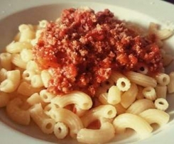 Schnelle Bolognese mit Nudeln 