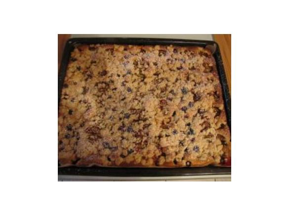 Sommerlicher Brombeer - Pflaumen - Eierlikörkuchen