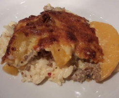 Pfirsich-Hackauflauf